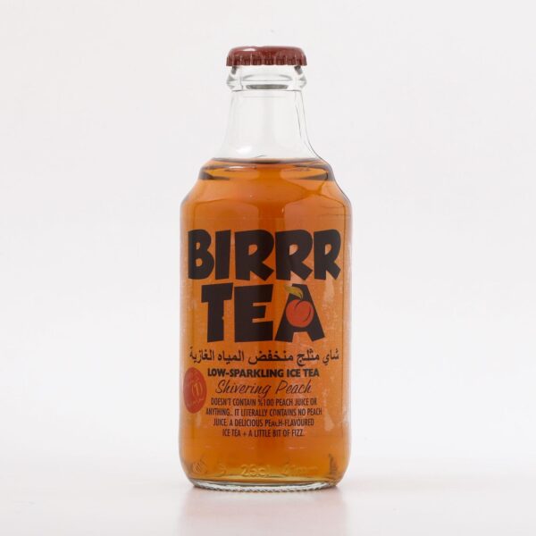 BIRRR TEA – Low Sparkling Iced Tea with Peach Flavor 250 ml
