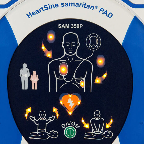 HeartSine samaritan PAD 350P semi automatic public access defibrillator (AED)