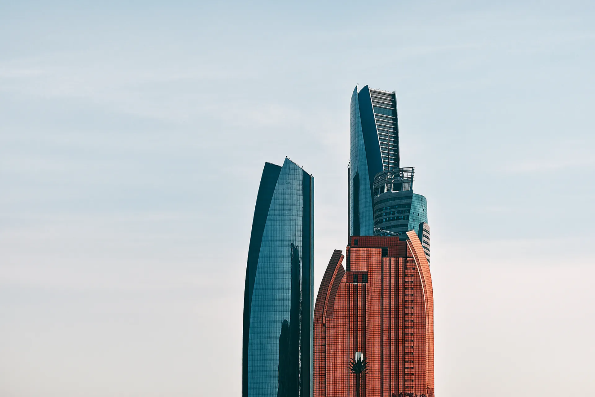 Abu Dhabi skyline by day