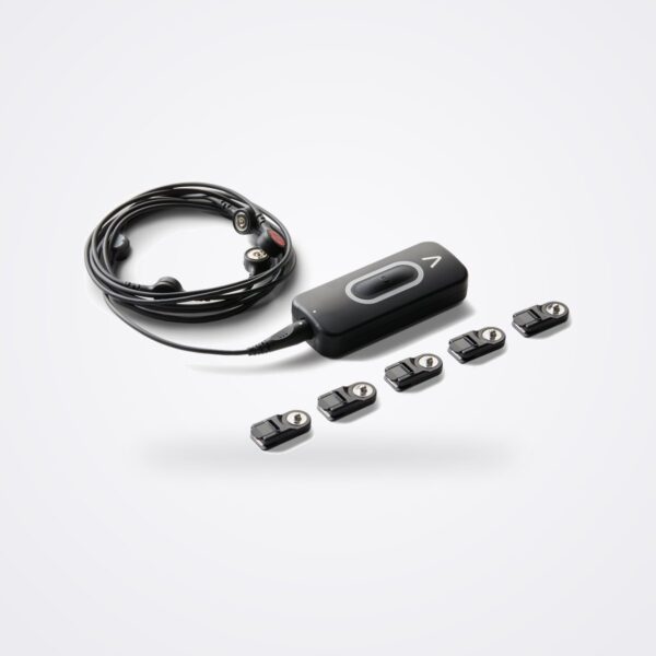 AliveCor Kardia 12L ECG module with five-electrode cable and snap-to-tab adaptors