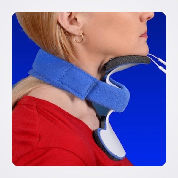 Rehabilitation & Recovery 28 Ampcare Restorative Posture Device worn at the neck with submental electrode leads