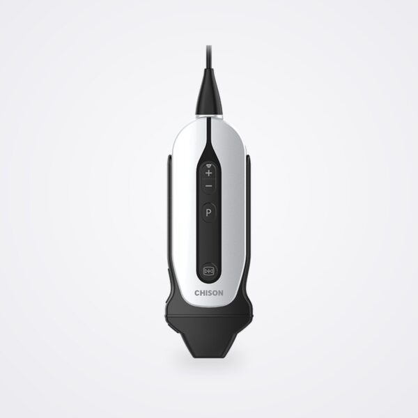 CHISON SonoEye P3 phased array palm ultrasound probe with programmable buttons and USB cable