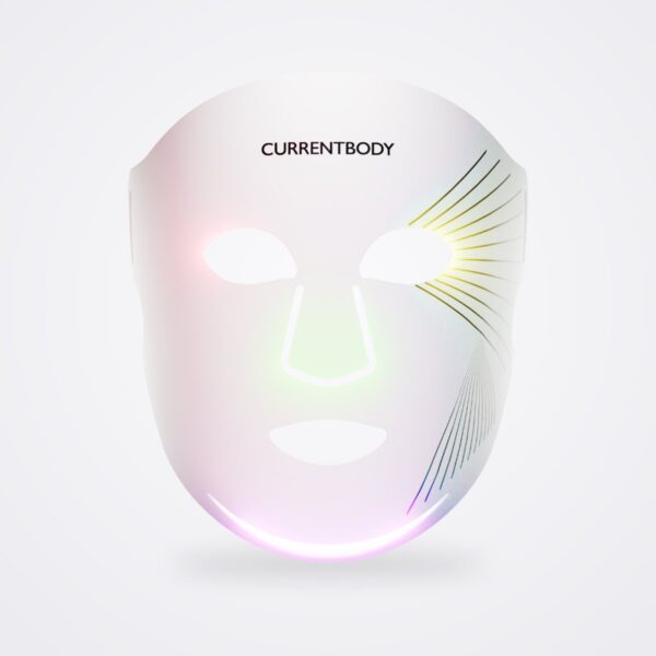 CurrentBody LED face mask Series 3, white flexible silicone mask, front view