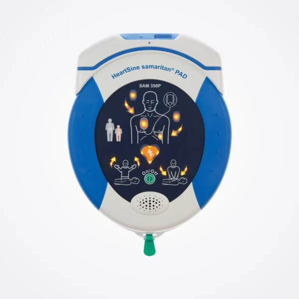 HeartSine samaritan PAD 350P semi-automatic AED, front view