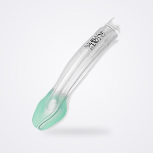 i-gel size 2 small paediatric supraglottic airway with clear stem and green-tinted cuff