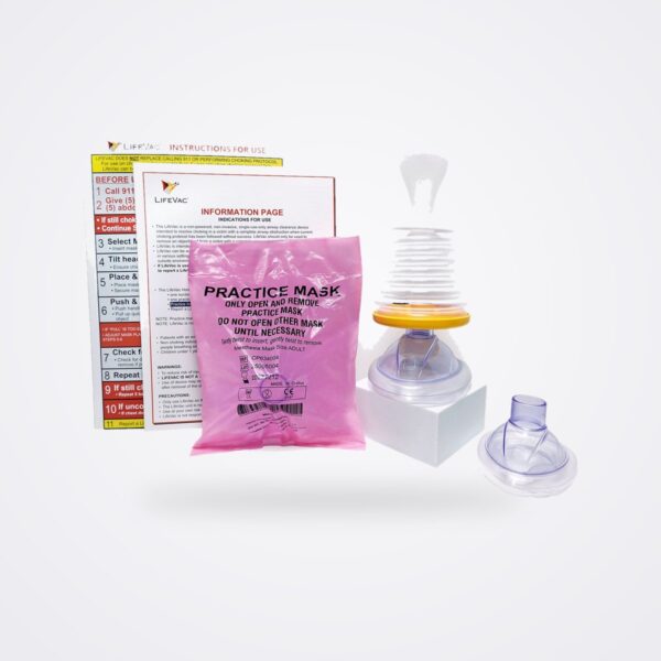 LifeVac Home Kit with suction device, adult and paediatric masks, instructions and practice mask