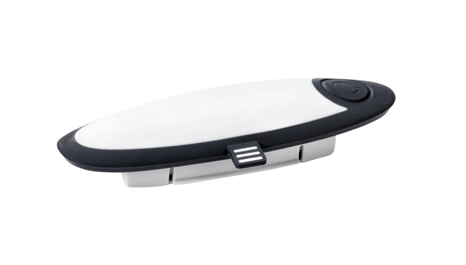Medtronic McGRATH MAC Video Laryngoscope and Single-Use MAC Blades 3 McGRATH MAC battery pack in white and dark grey, side view