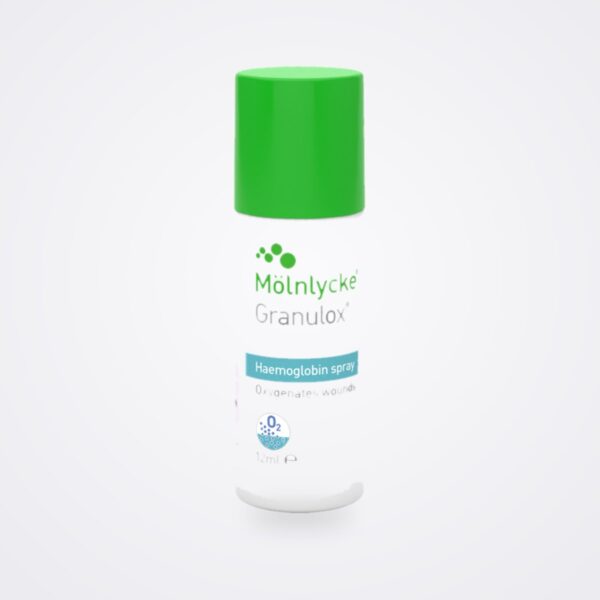Mölnlycke Granulox haemoglobin spray 12 ml can with green cap