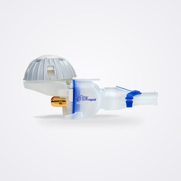 PARI eFlow rapid nebuliser handset 678G8222 with grey medication cap and mouthpiece