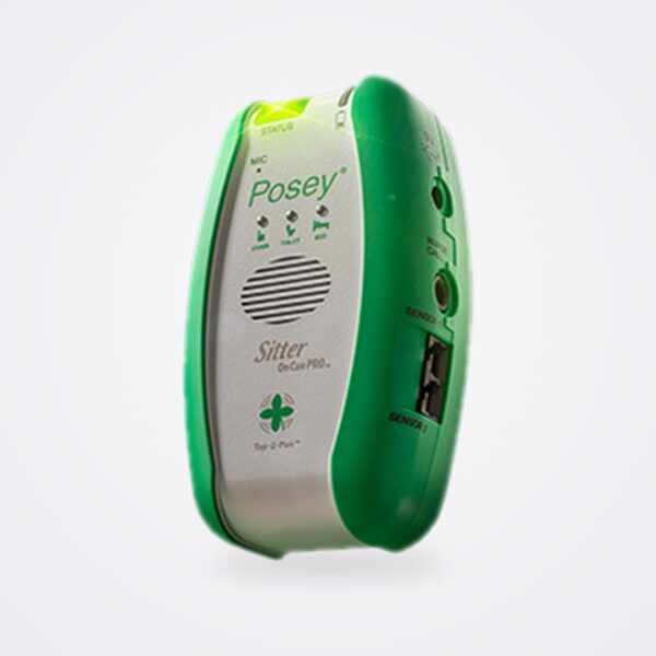 Rehabilitation & Recovery 15 Posey On Cue PRO wireless fall monitor in green and white with speaker and status light