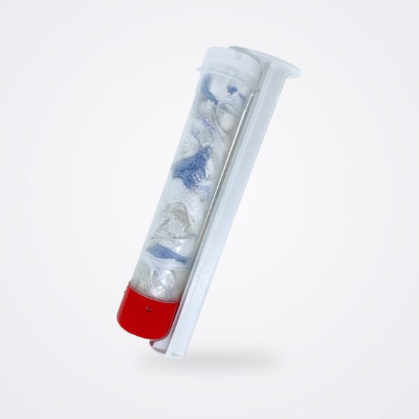 XSTAT P30 clear applicator loaded with minisponge pouches, red tip and white plunger