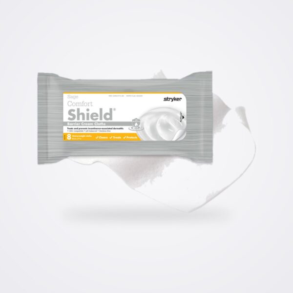 Sage Comfort Shield Barrier Cream Cloths 8-pack with a pre-moistened cloth