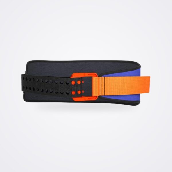 SAM Pelvic Sling II in orange and blue on a white background