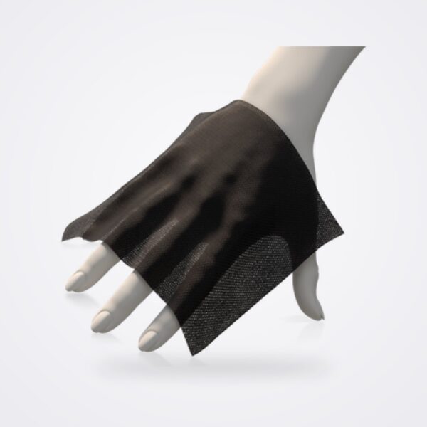 ACTICOAT Flex silver mesh dressing conforming over the back of a hand model
