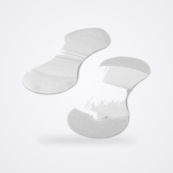 Two TIDI Grip-Lok universal securement devices, one with the hook-and-loop flap open