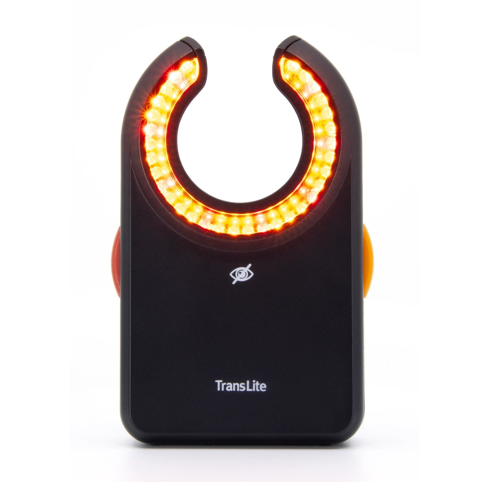 TransLite Veinlite LEDX Transilluminator for Sclerotherapy and Vein Access 4 Veinlite LEDX with its ring of orange and red LEDs switched on around the C shaped opening