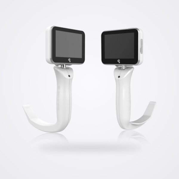 UESCOPE VL460 monitor on a single use D4 video blade, front and side views