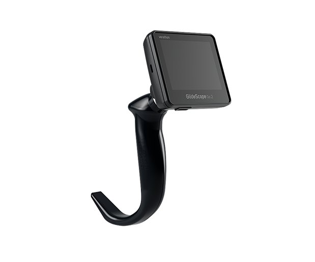 Verathon GlideScope Go 2 Portable Video Laryngoscope 3 GlideScope Go 2 with Spectrum QC blade, right side view showing the tilting screen