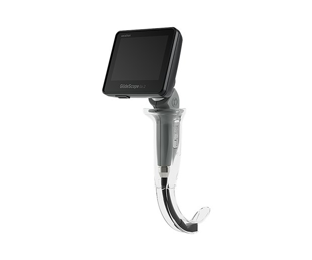 Verathon GlideScope Go 2 Portable Video Laryngoscope 4 GlideScope Go 2 monitor on a Video Baton QC Large fitted with a clear single use GVL Stat