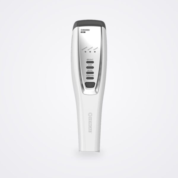 Vivolight V800P handheld projection vein finder in white and silver on a white background