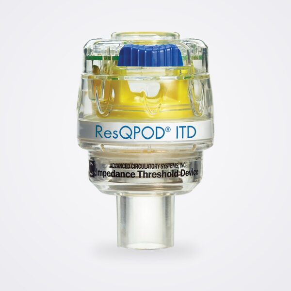 ZOLL ResQPOD impedance threshold device with timing lights, shown upright